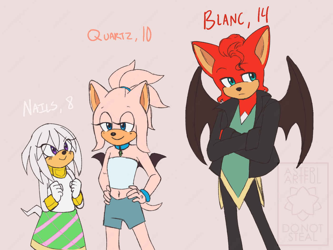 3 Chr., HB, Colored Sketch - $35 USD